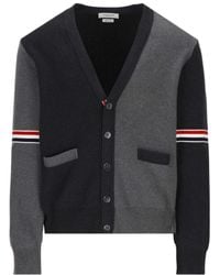 Thom Browne - Color-Block Buttoned Cardigan - Lyst