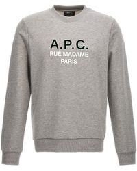 A.P.C. - Madame Logo Printed Crewneck Sweatshirt - Lyst