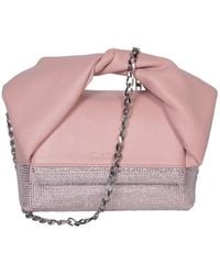 JW Anderson - Jw Anderson Crystal Embellishment Small Twister Tote Bag - Lyst