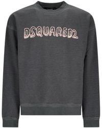 DSquared² - Best Fade Relax Fit Crewneck Cartoon Logo Sweatshirt - Lyst