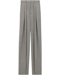 Saint Laurent - High Waist Wide Leg Pants - Lyst