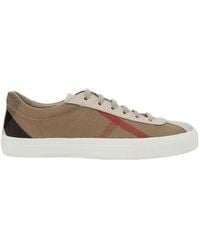 Burberry - Plaid Laced Low Upper Board Shoes - Lyst