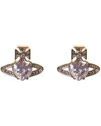 Vivienne Westwood - Embellished Orb-Plaque Earrings - Lyst