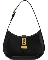 Versace - Greca Goddess Logo Plaque Small Shoulder Bag - Lyst
