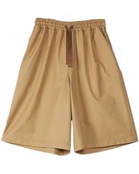 Maison Kitsuné - Wide-Leg Drawstring-Waist Shorts - Lyst