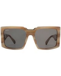 Max Mara - Square Frame Sunglasses - Lyst