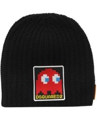 DSquared² - Logo-Patch Knit Beanie - Lyst