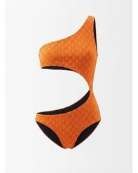 Gucci - Printed Gg Stretch Jersey Swimsuit - Lyst