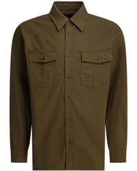 A.P.C. - Long-Sleeved Buttoned Overshirt - Lyst