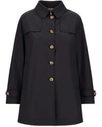 Herno - Single-Breasted A-Line Coat - Lyst