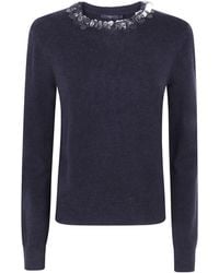 Seventy - Embellished Neck Jumper - Lyst