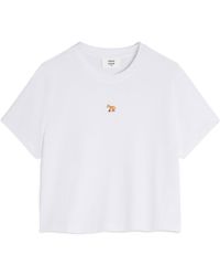 Maison Kitsuné - Maison Kitsuné Fox Baby Cropped T-Shirt - Lyst
