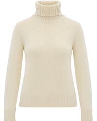 Fabiana Filippi - Ribbed Turtleneck Knitted Jumper - Lyst