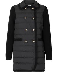 Moncler - Double-Breasted Wool And Cashmere-Blend And Quilted Shell Down Cardigan - Lyst