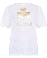 Isabel Marant - Isabel Marant Étoile Zewel Logo Printed Crewneck T-Shirt - Lyst