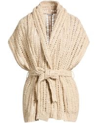 Brunello Cucinelli - Short-Sleeved Knitted Cardigan - Lyst