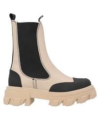 Ganni - Two-Tone Platform Boot - Lyst