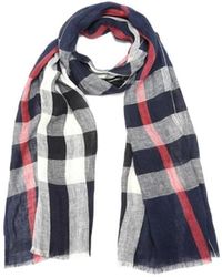 Burberry - Checkered Detail Scarf - Lyst