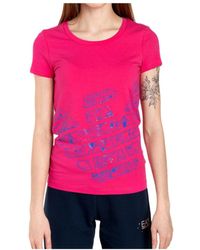 EA7 - T-Shirt With Round Neck And Short Sleeves - Lyst