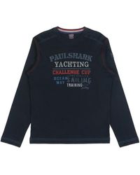 Paul & Shark - Logo Printed Long-Sleeved T-Shirt - Lyst