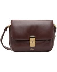 A.P.C. - Burgundy Grace Soft Flap Shoulder Bag - Lyst