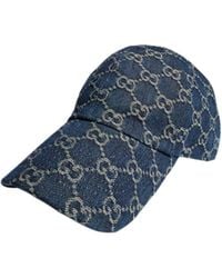 Gucci - Gg Cotton Denim Baseball Hat - Lyst