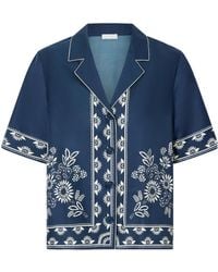Eres - Infusion Floral-Print Silk-Twill Shirt - Lyst