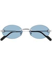 Cartier - Rimless Round Sunglasses - Lyst