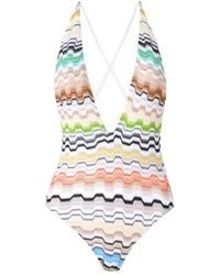 Missoni - Chevron-Pattern Swimsuit - Lyst