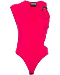 Versace Jeans Couture - Logo-Engraved Buckle Bodysuit - Lyst