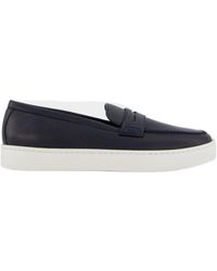 Manolo Blahnik - Round Head Loafer Shoes - Lyst