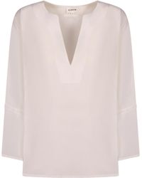 P.A.R.O.S.H. - P.A.R.O..H. Saxon V-Neck Tunic Top - Lyst