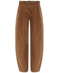 Blumarine - Pleated Belted Trousers - Lyst