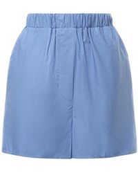 Frankie Shop - Lui Logo-Embroidered Elasticated-Waist Shorts - Lyst