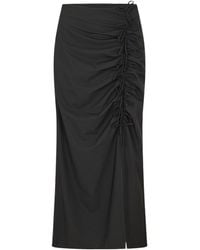 Ganni - Solid Color Minimalist Fashion Midi Skirt - Lyst