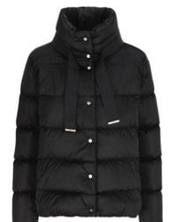 Herno - High-Neck Drawstring Padded Jacket - Lyst