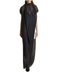 KHAITE - The Essie Draped Maxi Dress - Lyst