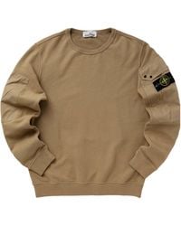 Stone Island - Logo Patch Crewneck Sweatshirt - Lyst