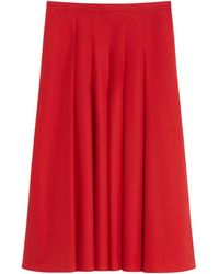 Max Mara - Pleated Flared Skirt - Lyst