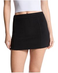 Michael Kors - Panelled Wool Mini Skirt - Lyst