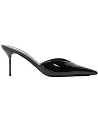 Paris Texas - Lidia Patent-Leather Pointed-Toe Mules - Lyst