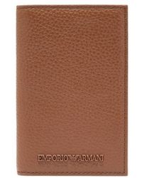Emporio Armani - Lychee-Grain Card Holder - Lyst