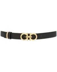 Ferragamo - Ferragamo Gancini Buckled Reversible Belt - Lyst