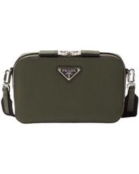 Prada - Brique Saffiano Leather Bag - Lyst