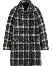 Fay - Plaid Double-Breasted Coat - Lyst