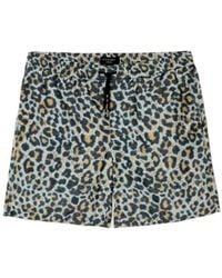 AllSaints - Leopard Print Silesia Swim Shorts - Lyst