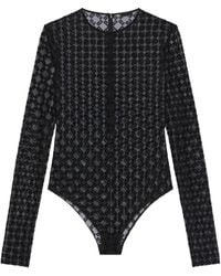 Givenchy - Monogrammed Sheer Long-Sleeve Top - Lyst