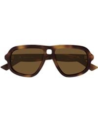 Bottega Veneta - Eyewear Sophia Ribbon Aviator Frame Sunglasses - Lyst