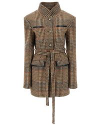 Stella McCartney - Single-Breasted Belted Coat - Lyst