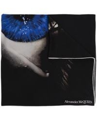 McQueen - Eye-Printed Finished Edge Scarf - Lyst
